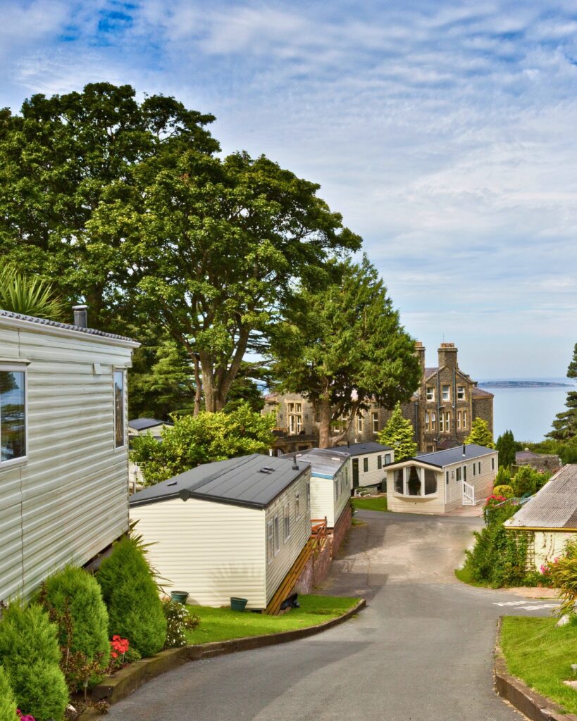 Conwy caravan park coastal and mountain views at Craiglwyd Hall Penmaenmawr North Wales