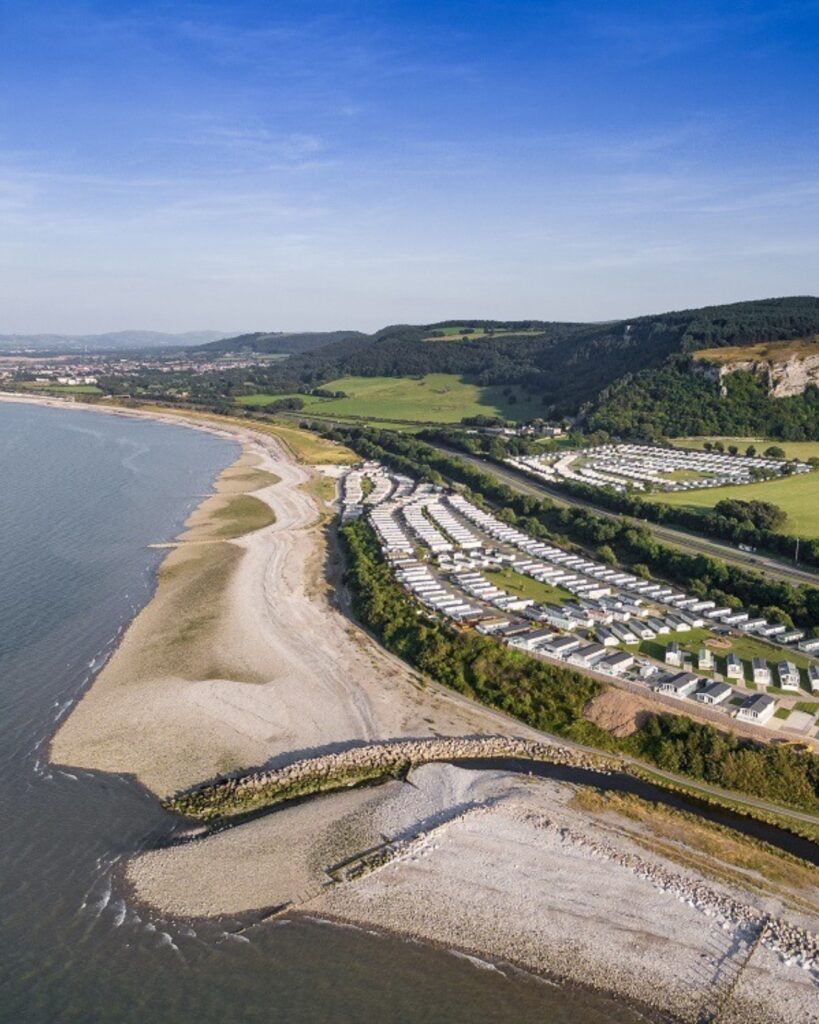 Conwy caravan park coastal views at The Beach Caravan Park Llanddulas North Wales