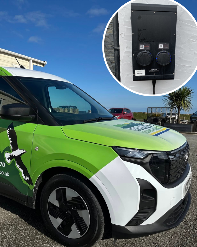 Electric vehicle charging at The Beach Caravan Park