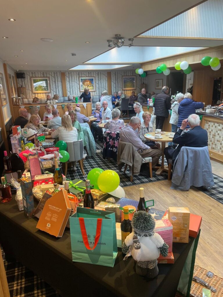 Guests attending a decorated community event at The Beachcomber Bar